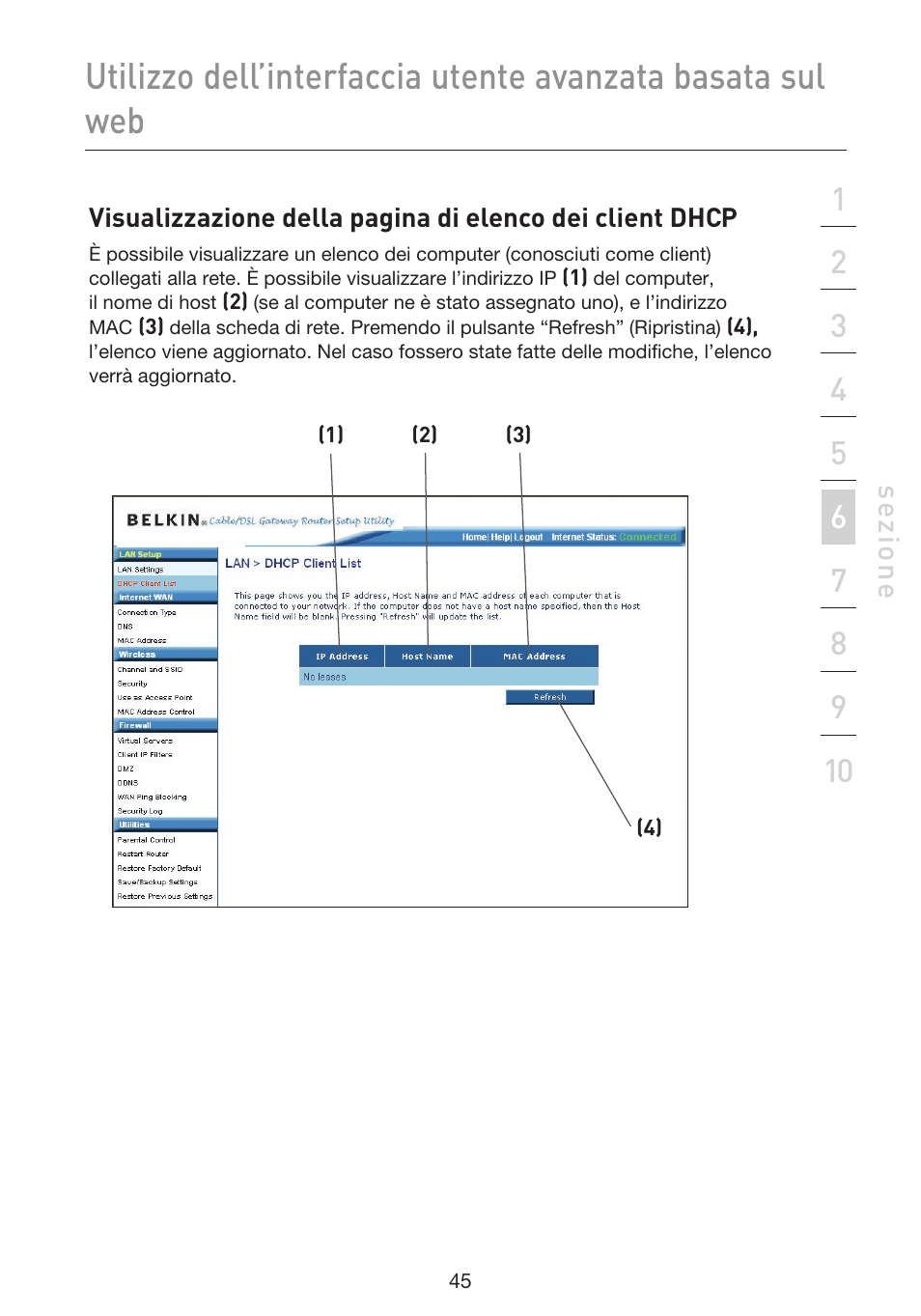 Se zio n e | Belkin F5D9230UK4 User Manual | Page 603 / 667