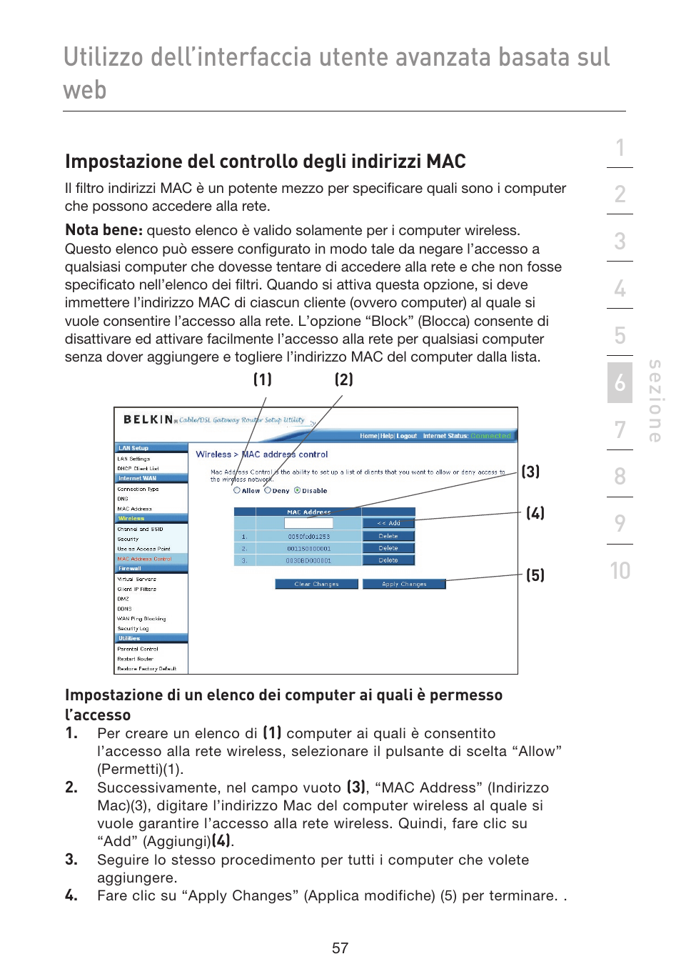 Se zio n e | Belkin F5D9230UK4 User Manual | Page 615 / 667