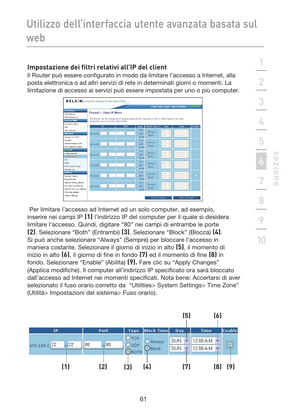 Se zio n e | Belkin F5D9230UK4 User Manual | Page 619 / 667