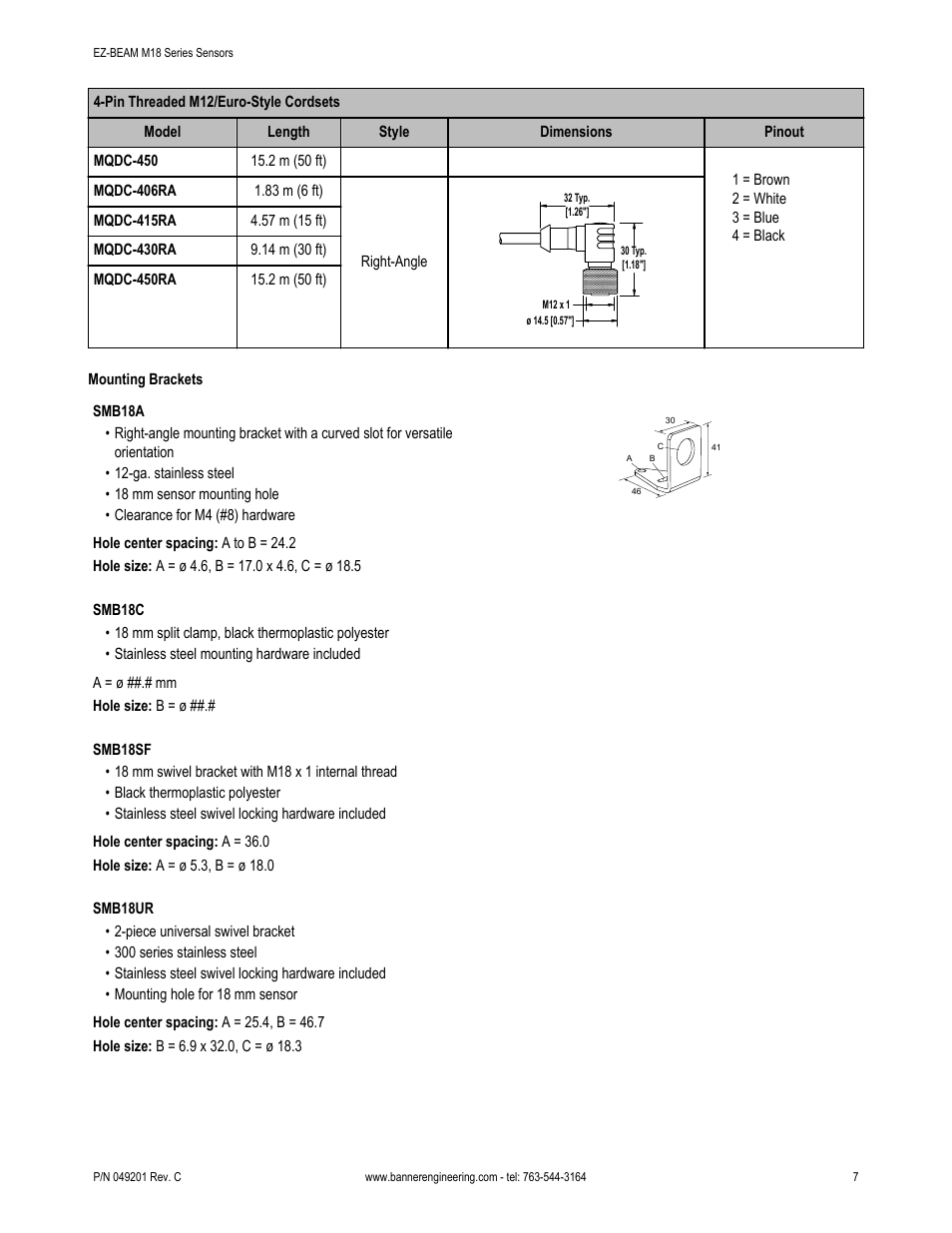 Banner M18 Series User Manual | Page 7 / 8