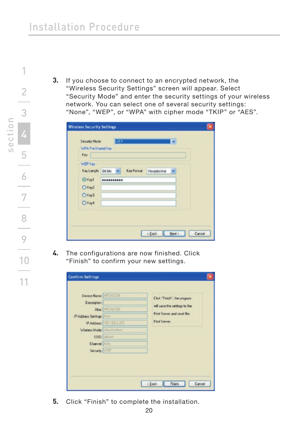 Installation procedure | Belkin F1UP002 User Manual | Page 20 / 64