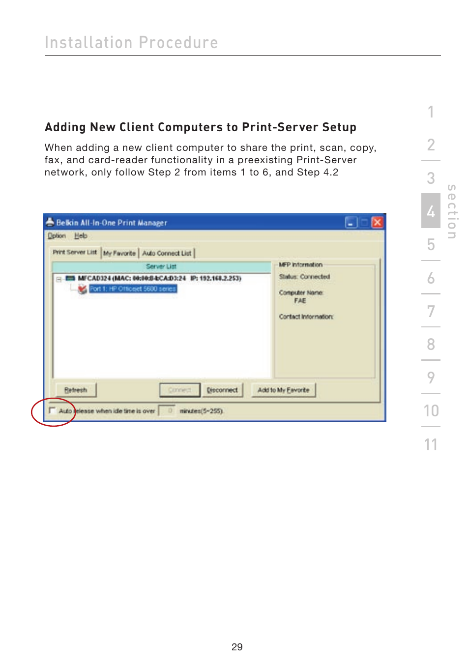 Installation procedure | Belkin F1UP002 User Manual | Page 29 / 64