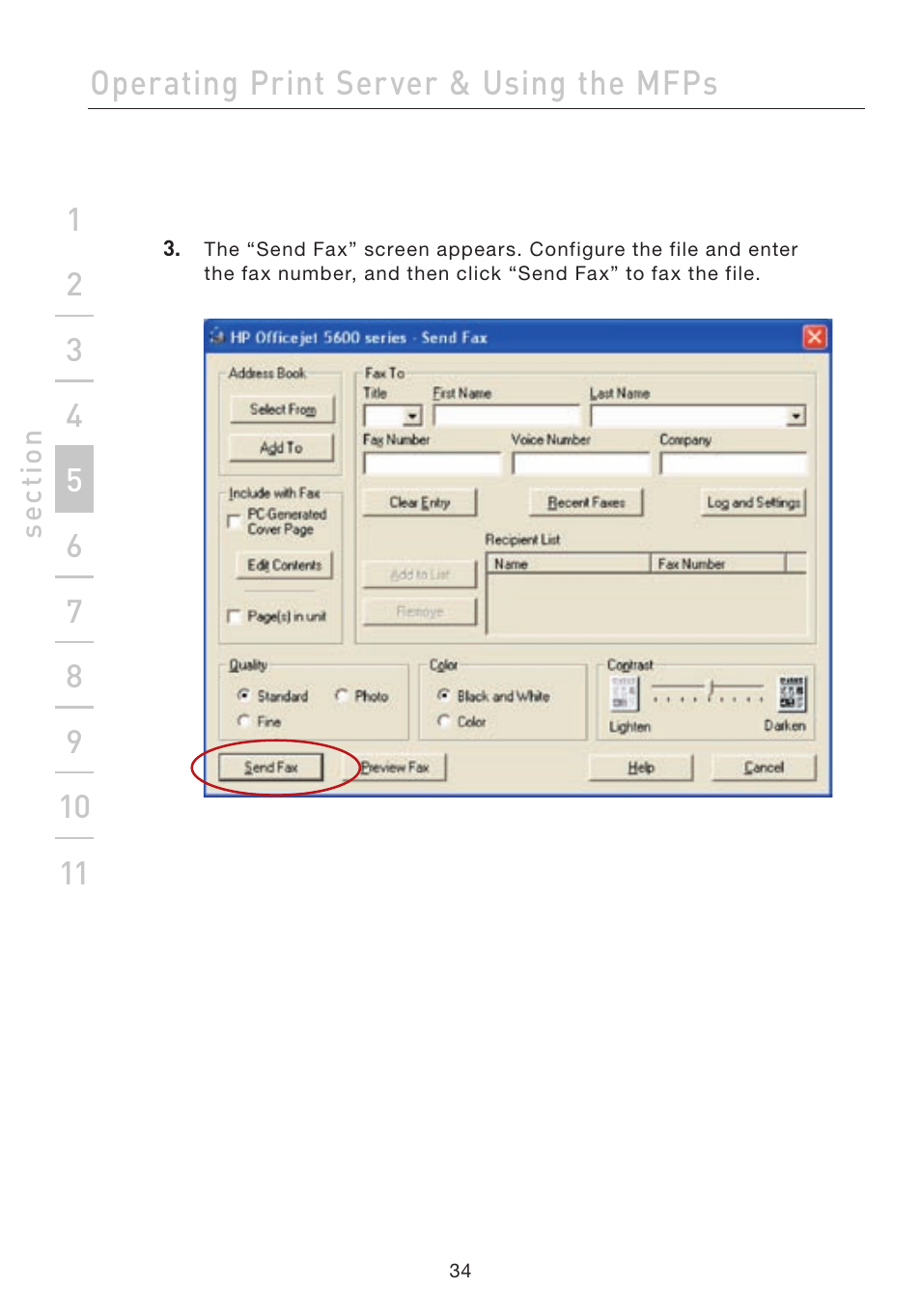 Operating print server & using the mfps | Belkin F1UP002 User Manual | Page 34 / 64