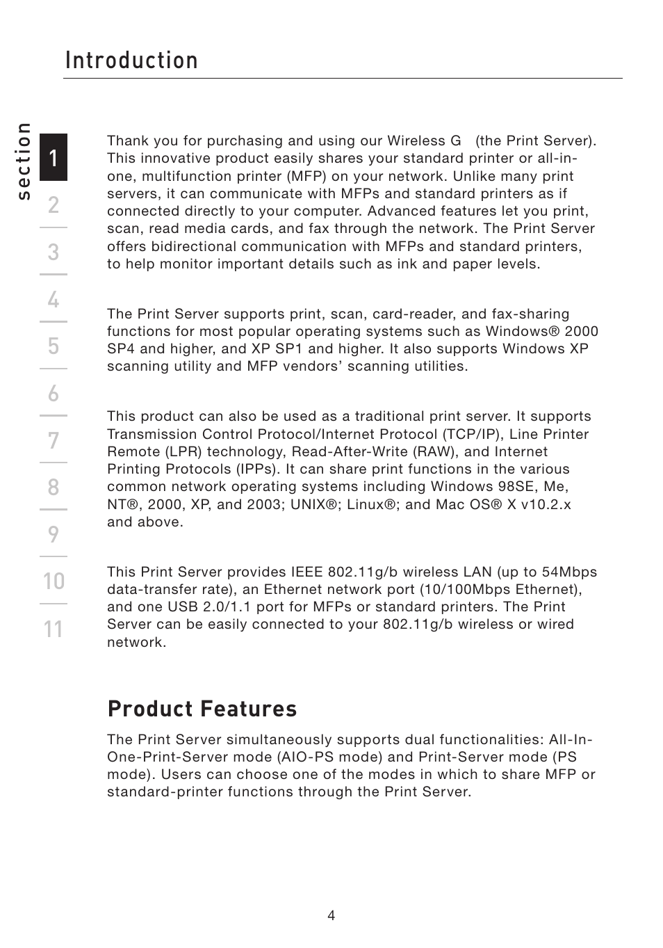 Introduction | Belkin F1UP002 User Manual | Page 4 / 64