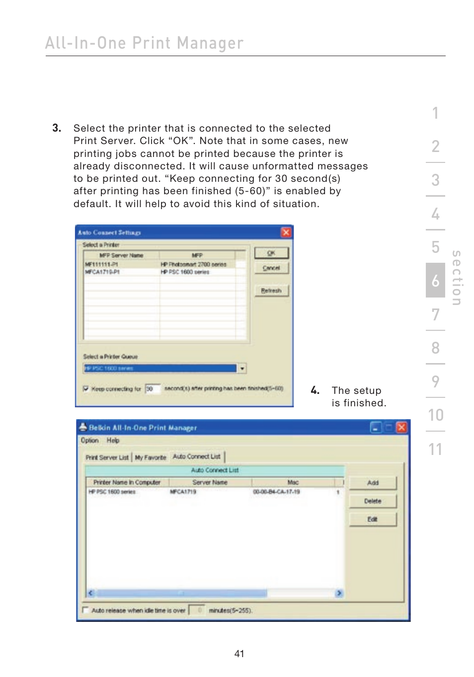 All-in-one print manager | Belkin F1UP002 User Manual | Page 41 / 64