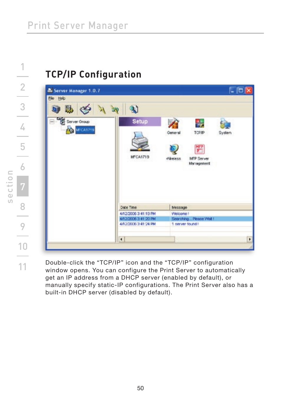 Print server manager | Belkin F1UP002 User Manual | Page 50 / 64