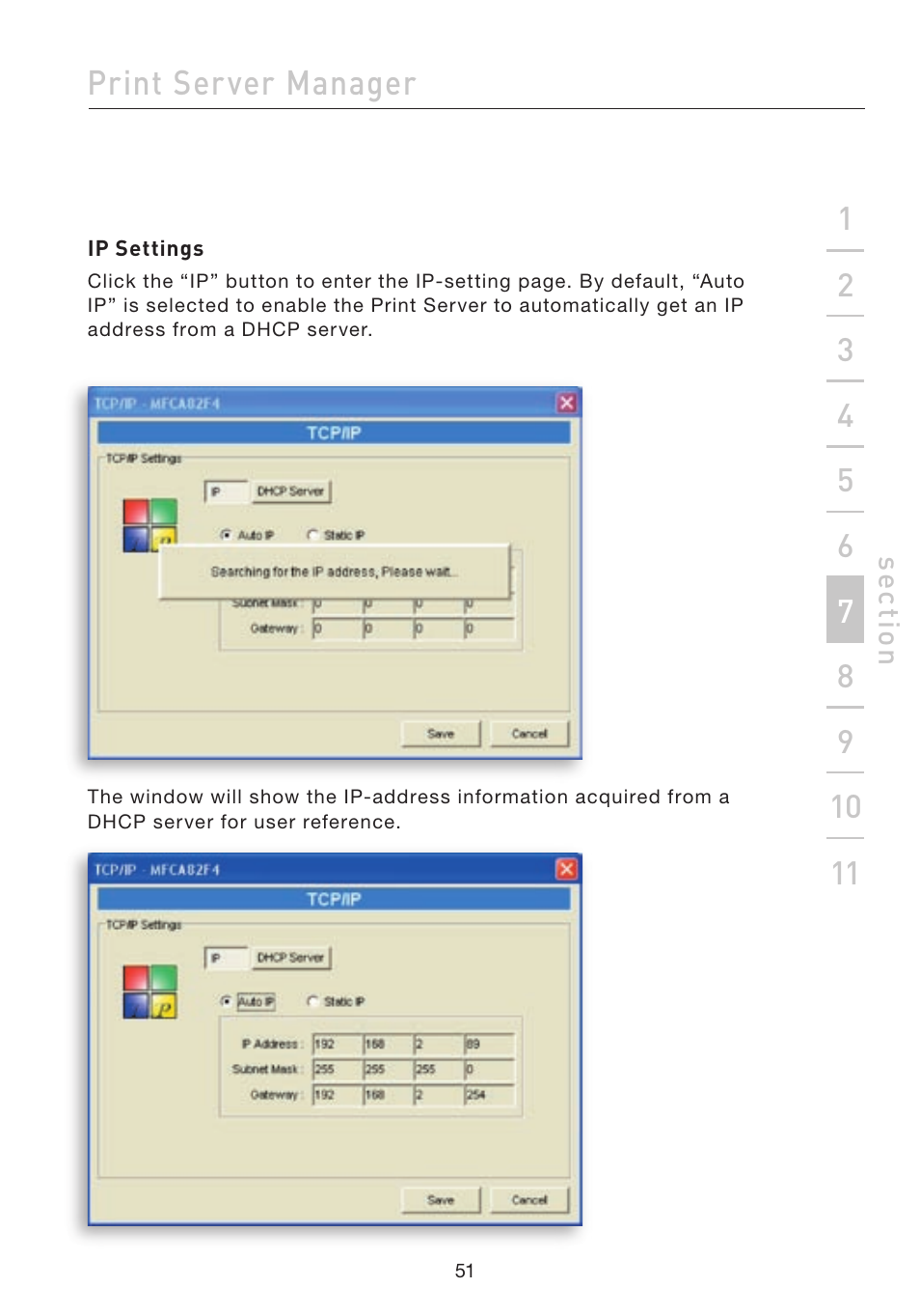 Print server manager | Belkin F1UP002 User Manual | Page 51 / 64