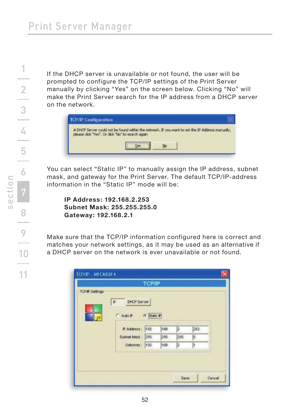 Print server manager | Belkin F1UP002 User Manual | Page 52 / 64