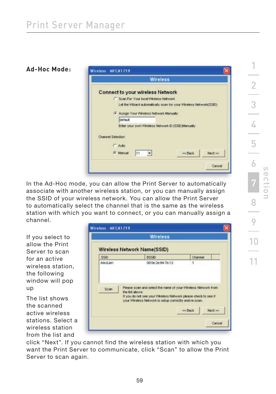 Print server manager | Belkin F1UP002 User Manual | Page 59 / 64