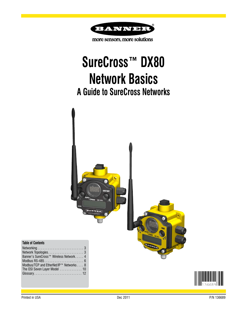 Banner SureCross DX80 Wireless Networks User Manual | 12 pages