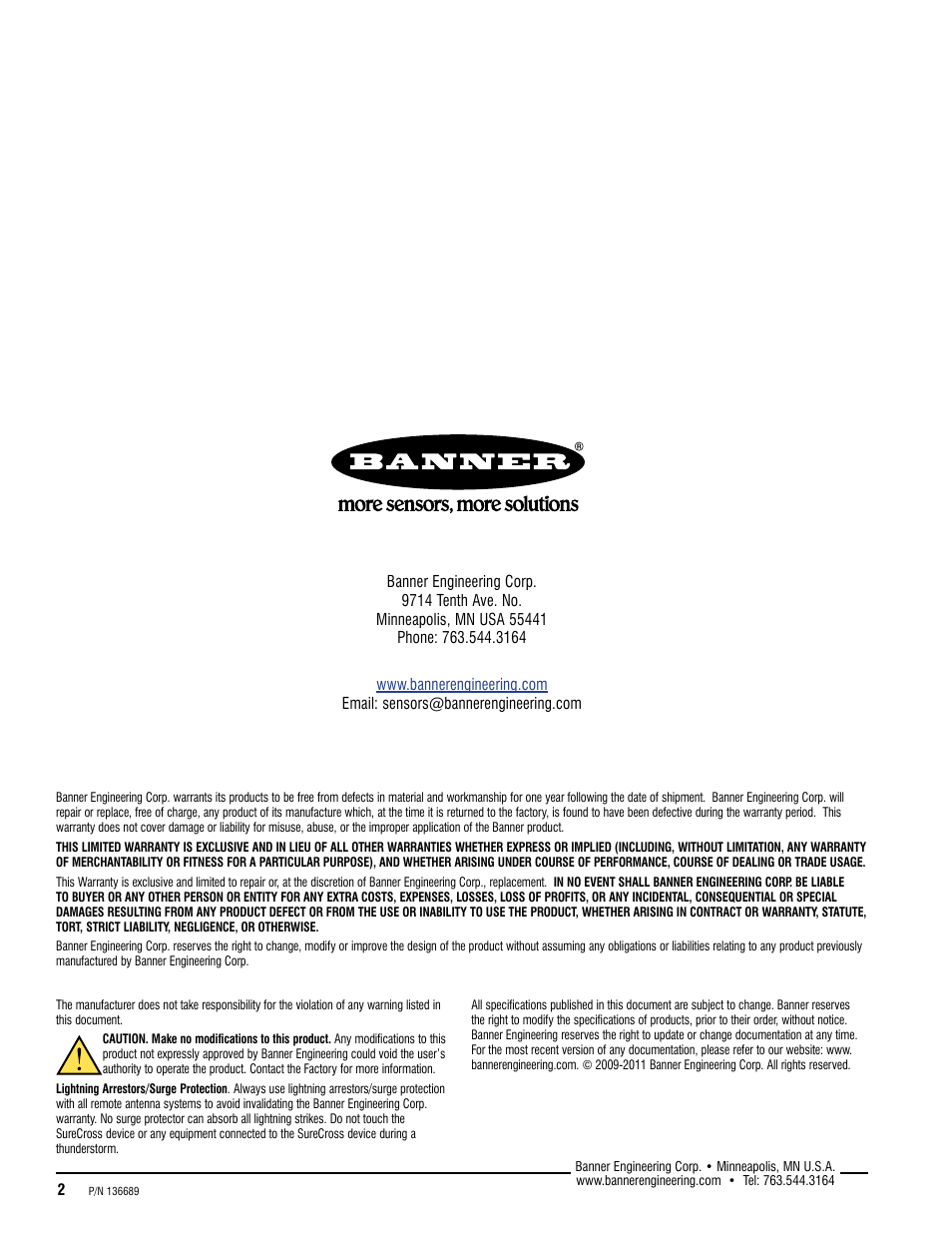 Banner SureCross DX80 Wireless Networks User Manual | Page 2 / 12
