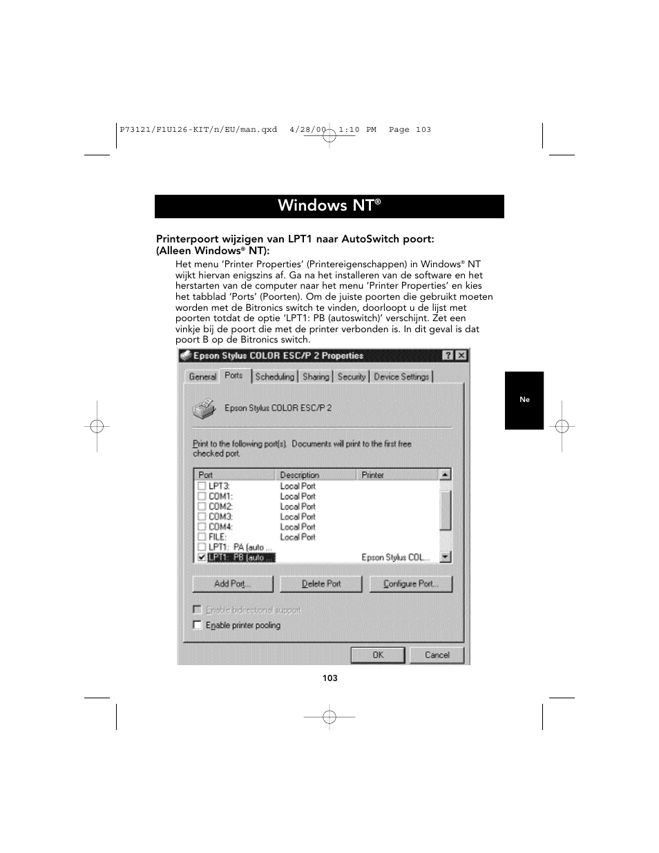 Windows nt | Belkin F1U126-KIT User Manual | Page 106 / 148