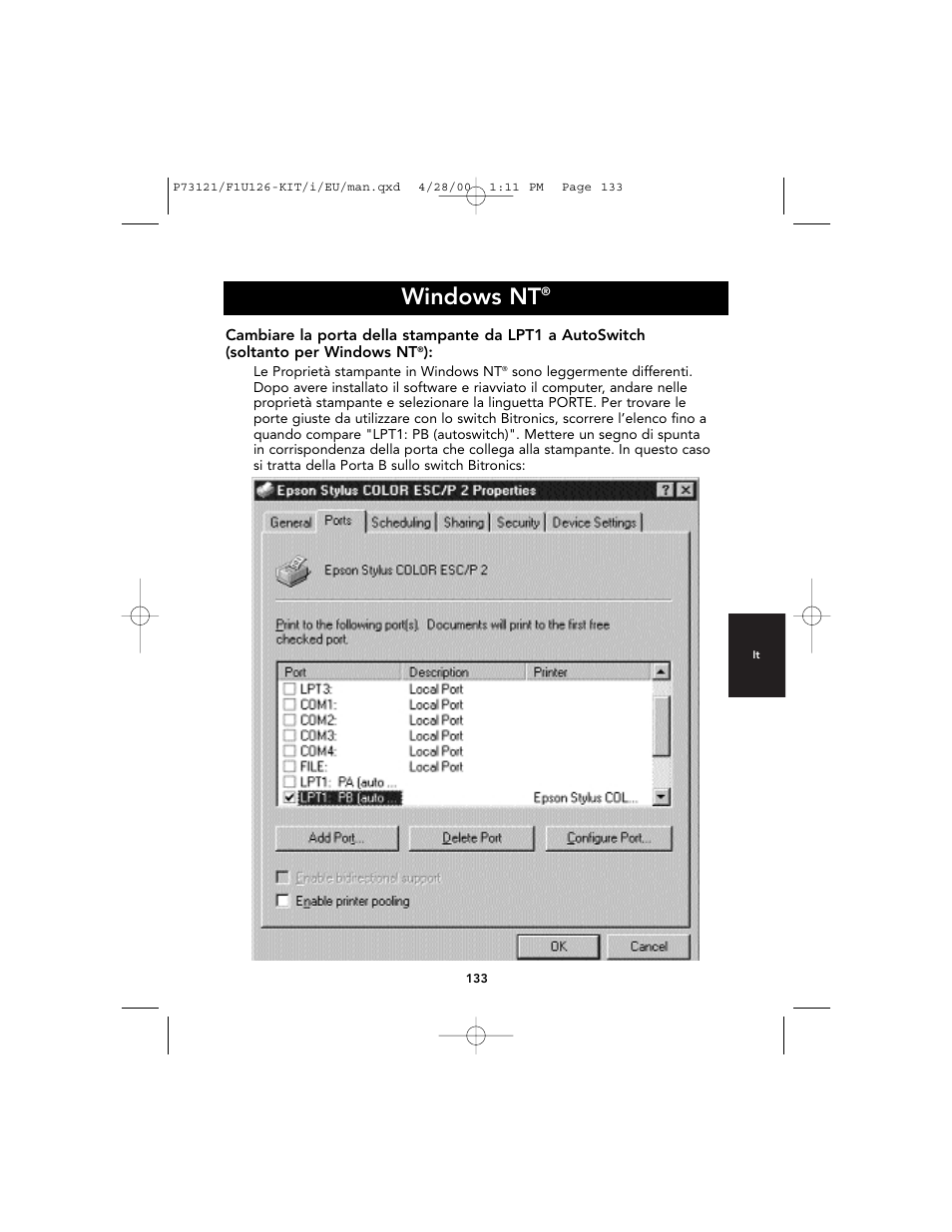 Windows nt | Belkin F1U126-KIT User Manual | Page 135 / 148
