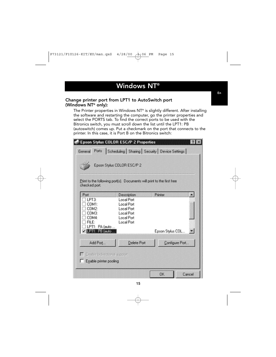 Windows nt | Belkin F1U126-KIT User Manual | Page 19 / 148