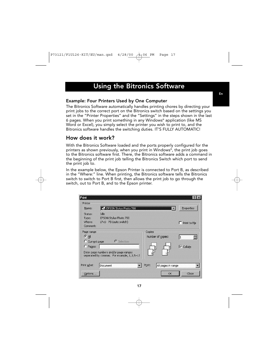 Using the bitronics software, How does it work | Belkin F1U126-KIT User Manual | Page 21 / 148