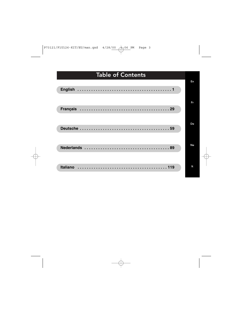 Belkin F1U126-KIT User Manual | Page 3 / 148
