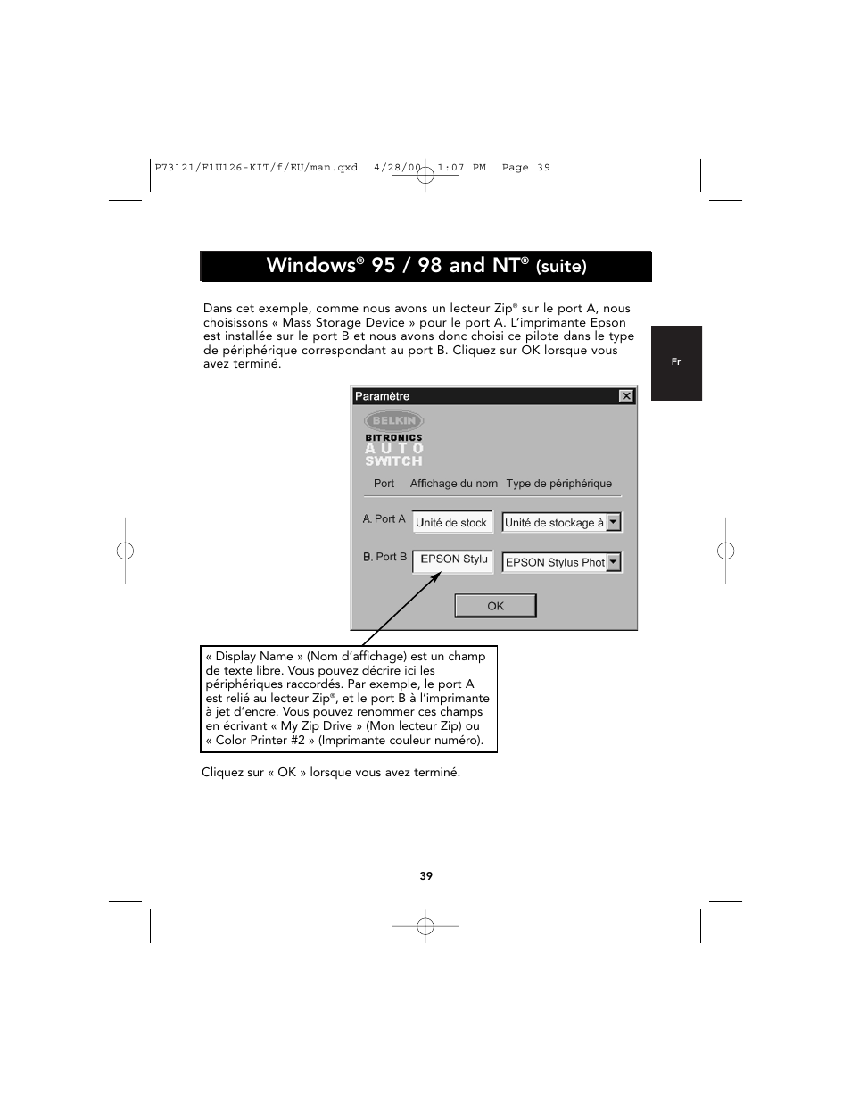 Windows, 95 / 98 and nt, Suite) | Belkin F1U126-KIT User Manual | Page 43 / 148