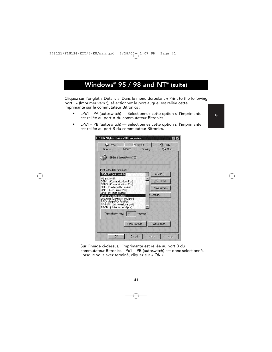 Windows, 95 / 98 and nt, Suite) | Belkin F1U126-KIT User Manual | Page 45 / 148