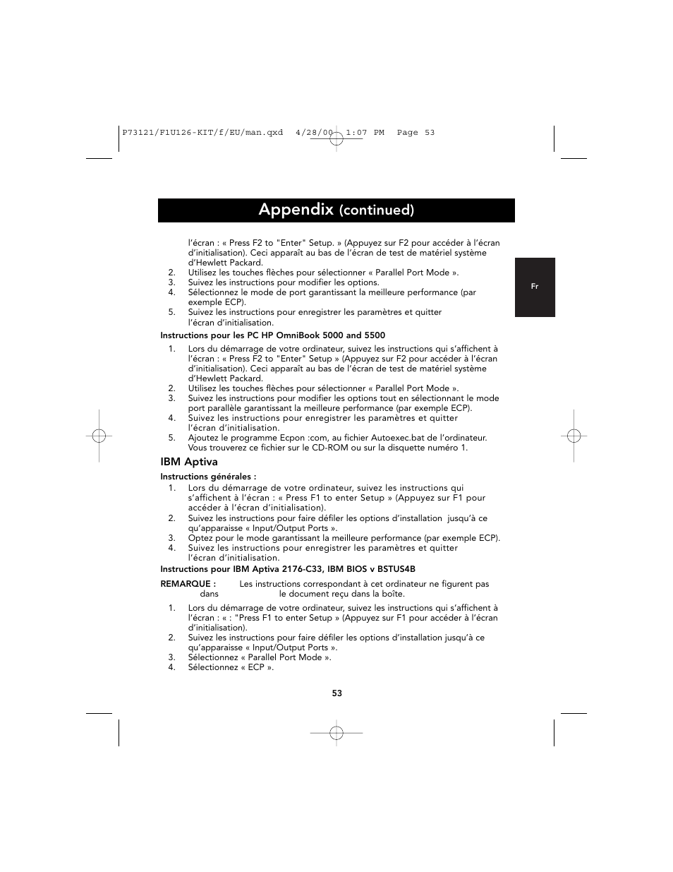 Appendix, Continued) | Belkin F1U126-KIT User Manual | Page 57 / 148