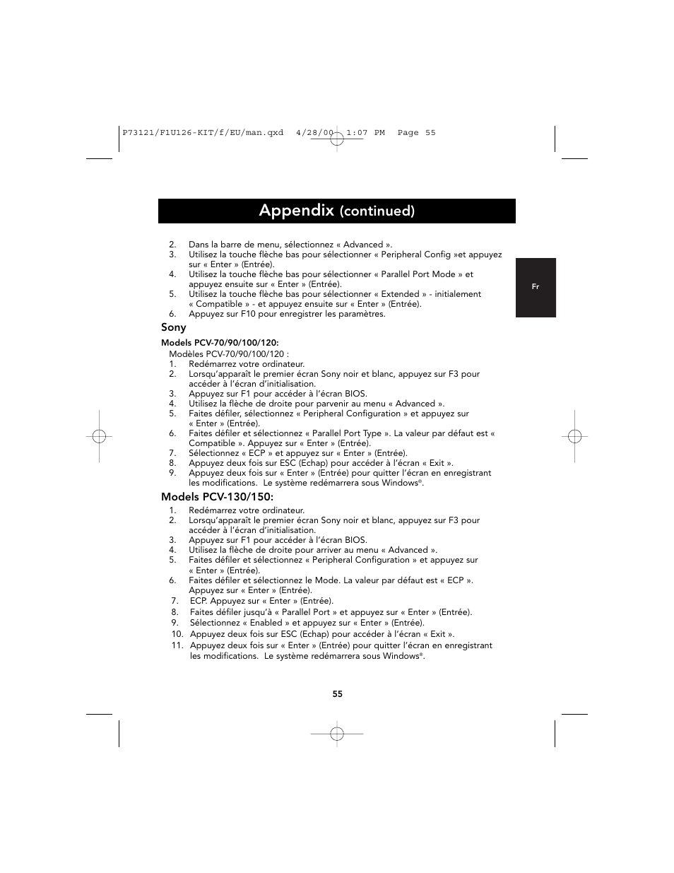 Appendix, Continued) | Belkin F1U126-KIT User Manual | Page 59 / 148