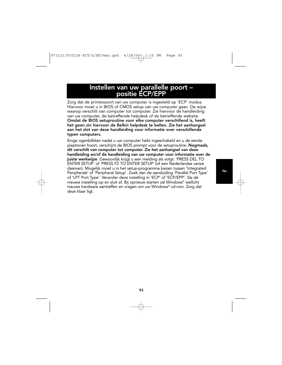 Belkin F1U126-KIT User Manual | Page 96 / 148