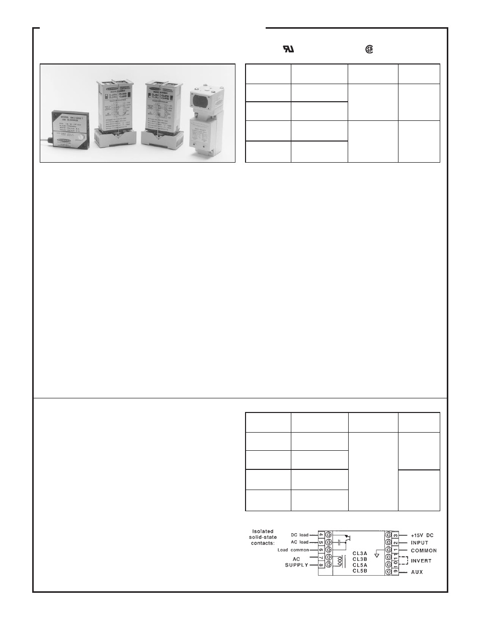 Maxi-amp, Cl series, Logic-level input modules | Solid-state output option | Banner MAXI-AMP Series User Manual | Page 18 / 24