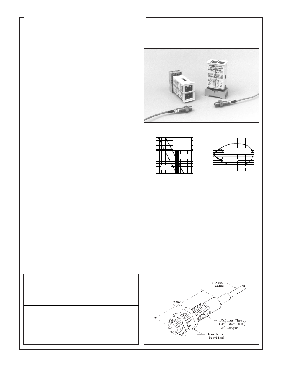 Maxi-amp, System, Sp12 series | Specifications, sp12 sensors, Sp12 series barrel sensors | Banner MAXI-AMP Series User Manual | Page 7 / 24