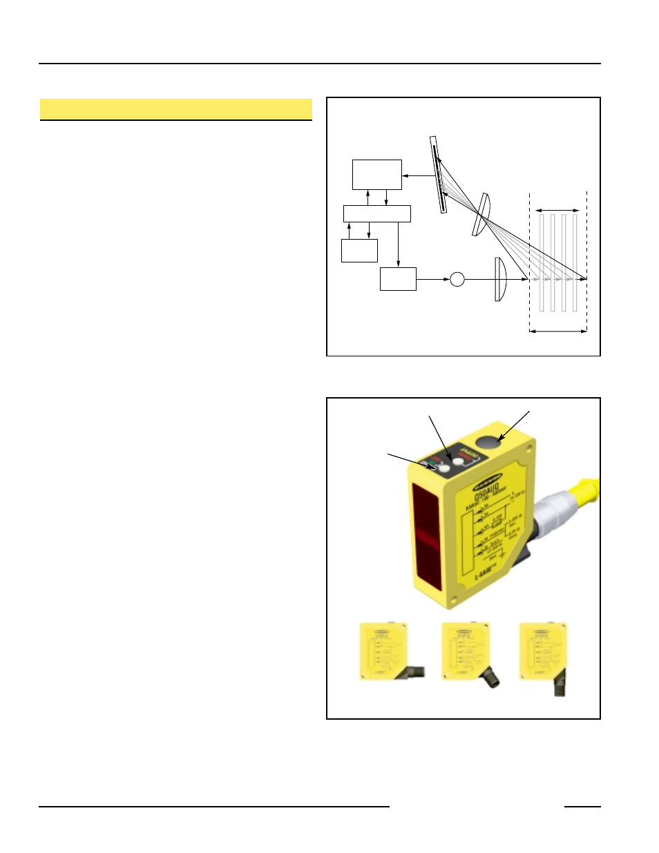 L-gage q50a, Analog output sensor, L-gage q50a analog output sensor overview | Banner L-GAGE Q50 Series—Analog User Manual | Page 2 / 8