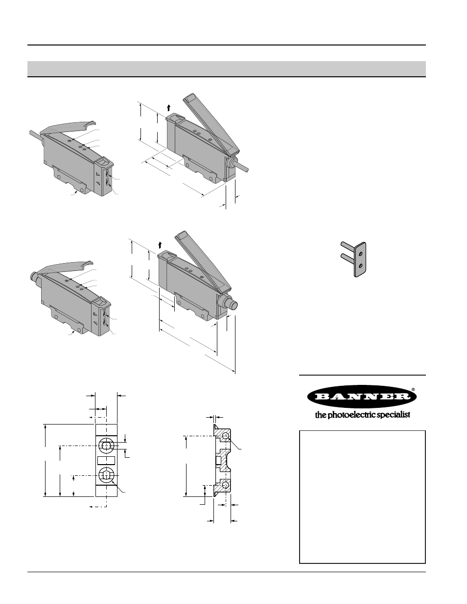 D11 series, Dimensions, Warranty | Cabled models quick disconnect model | Banner D11 Series User Manual | Page 4 / 4