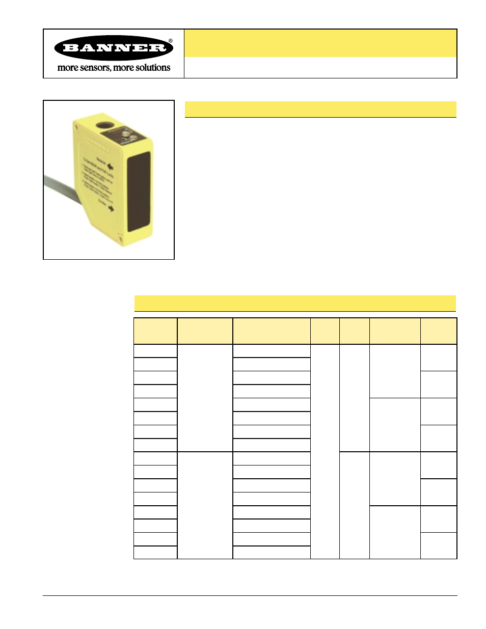 Banner L-GAGE Q50 Series User Manual | 8 pages