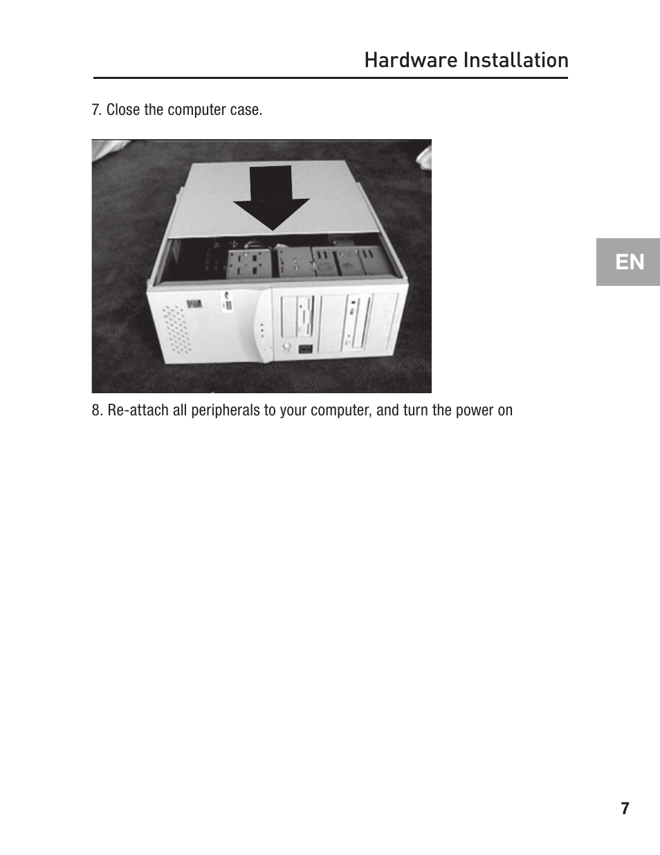 En hardware installation | Belkin F5U502 User Manual | Page 11 / 112