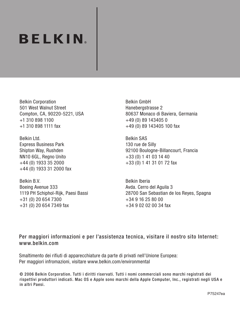 Belkin F5U502 User Manual | Page 110 / 112