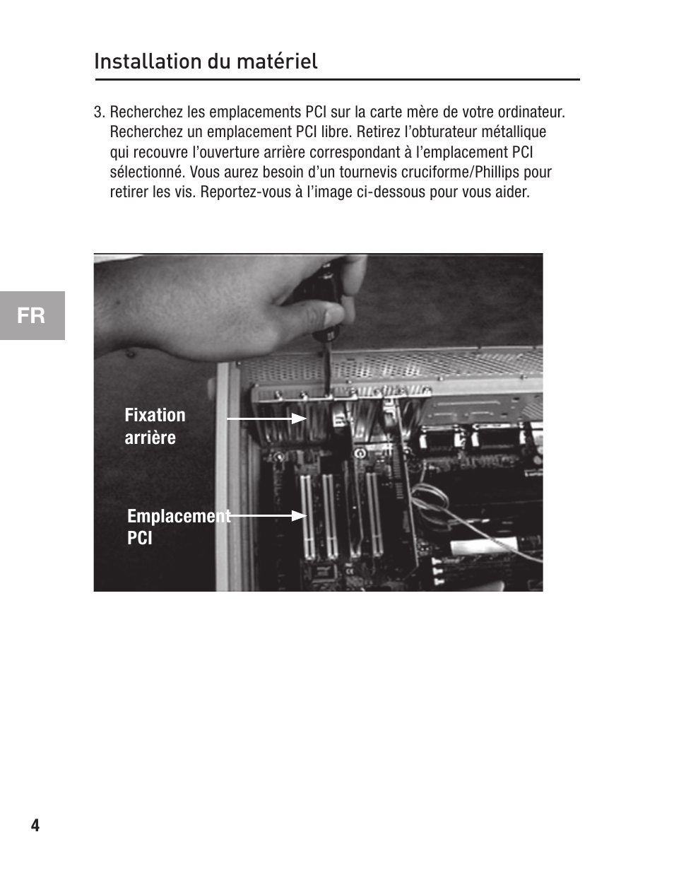 Fr installation du matériel | Belkin F5U502 User Manual | Page 26 / 112