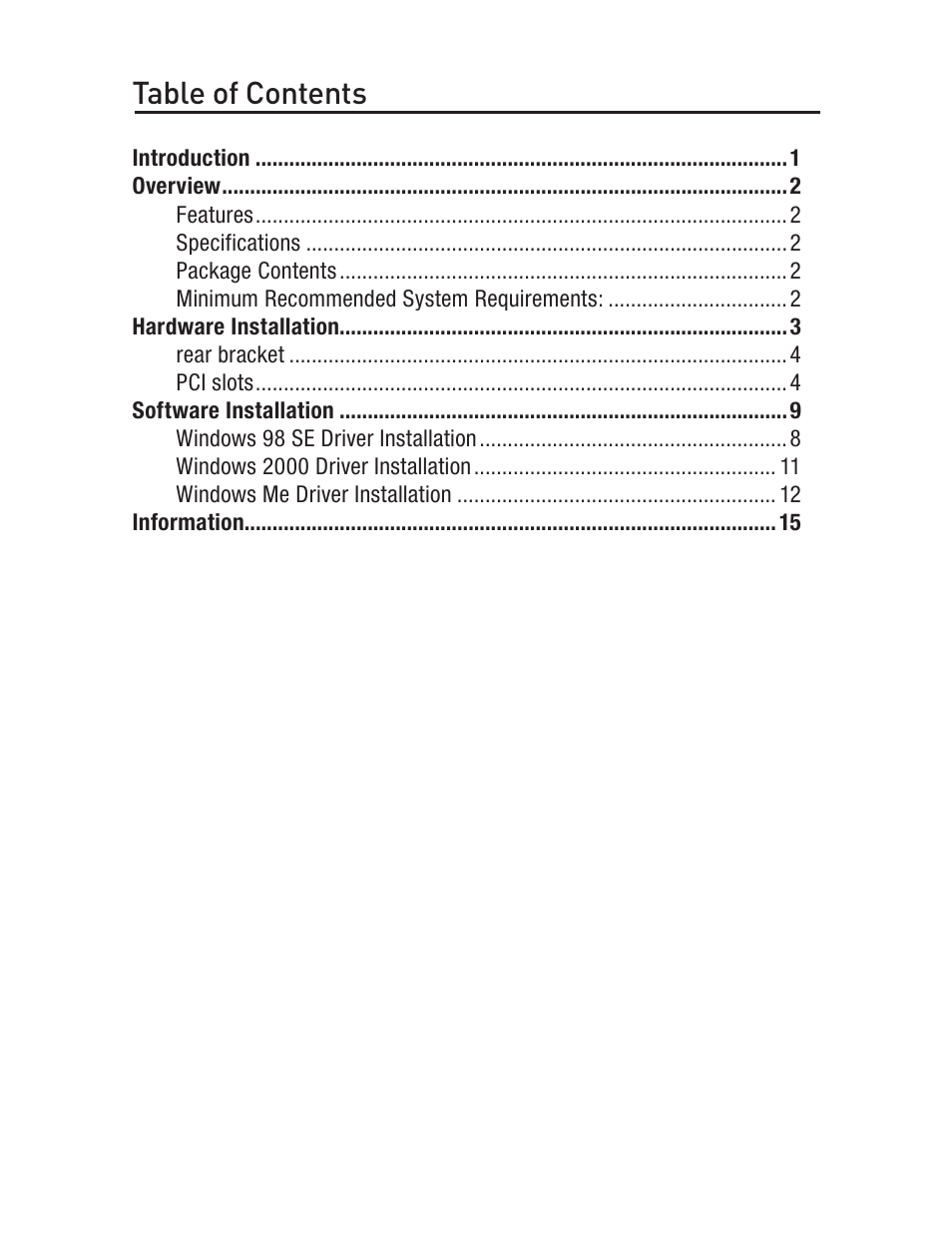 Belkin F5U502 User Manual | Page 4 / 112