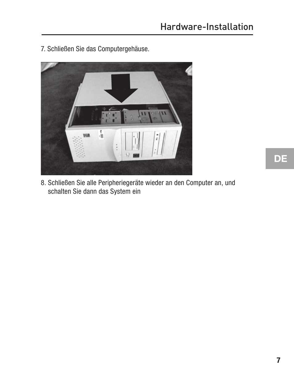 De hardware-installation | Belkin F5U502 User Manual | Page 47 / 112
