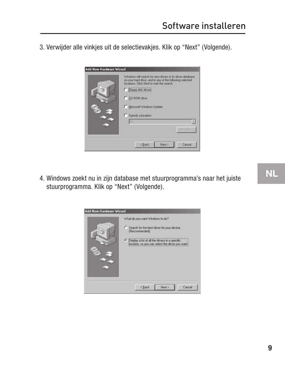 Software installeren | Belkin F5U502 User Manual | Page 67 / 112