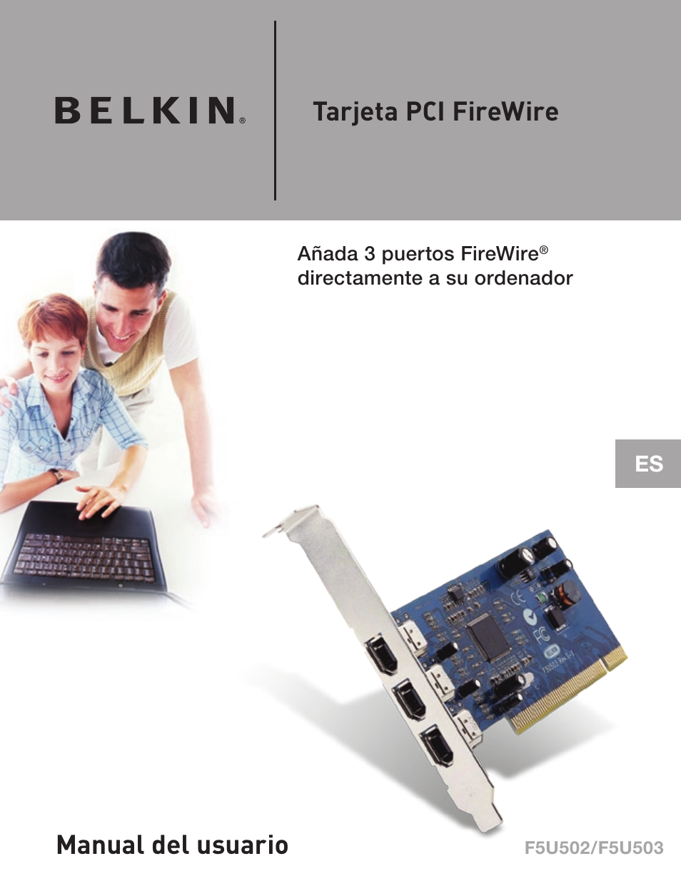 Tarjeta pci firewire, Manual del usuario | Belkin F5U502 User Manual | Page 75 / 112