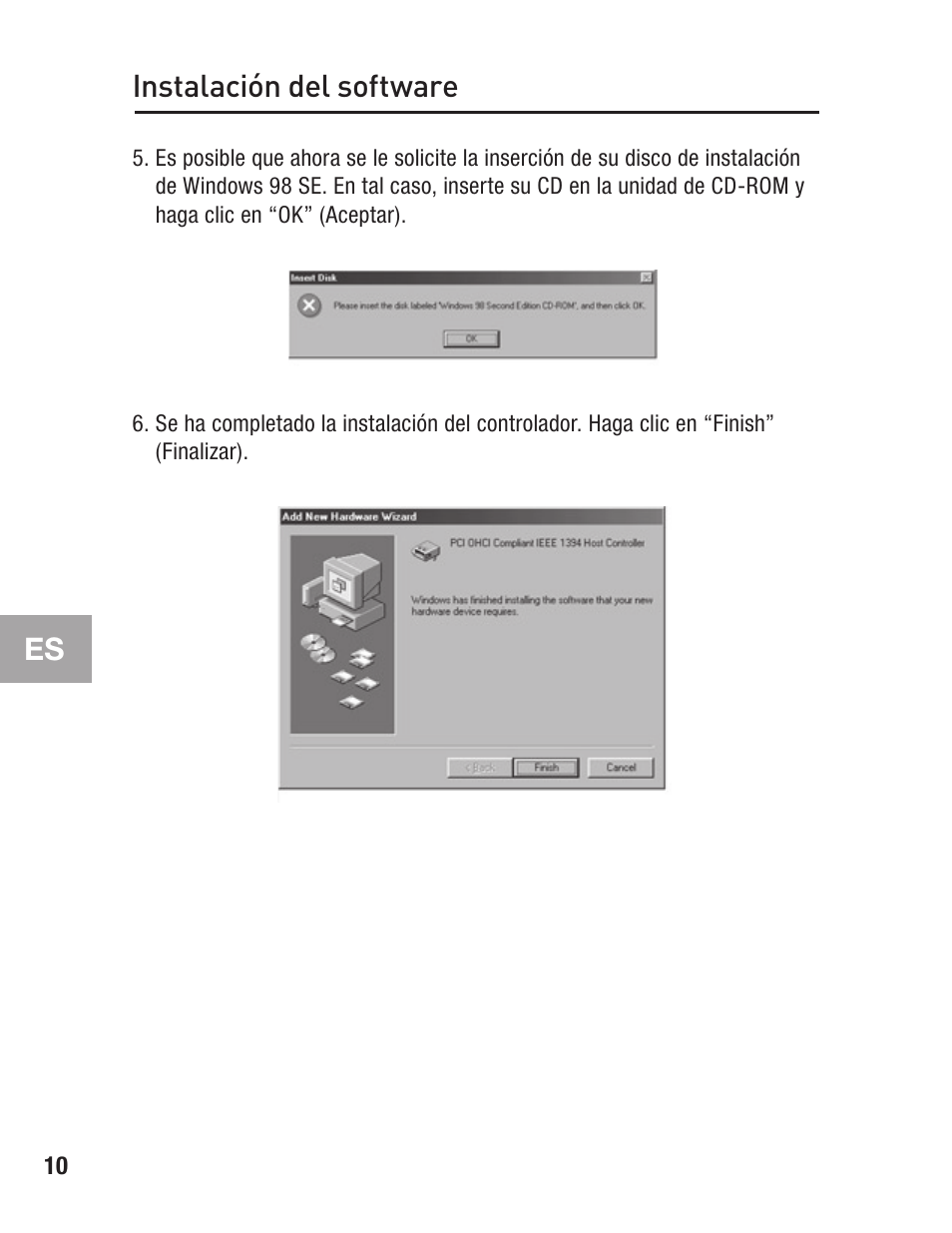 Instalación del software | Belkin F5U502 User Manual | Page 86 / 112