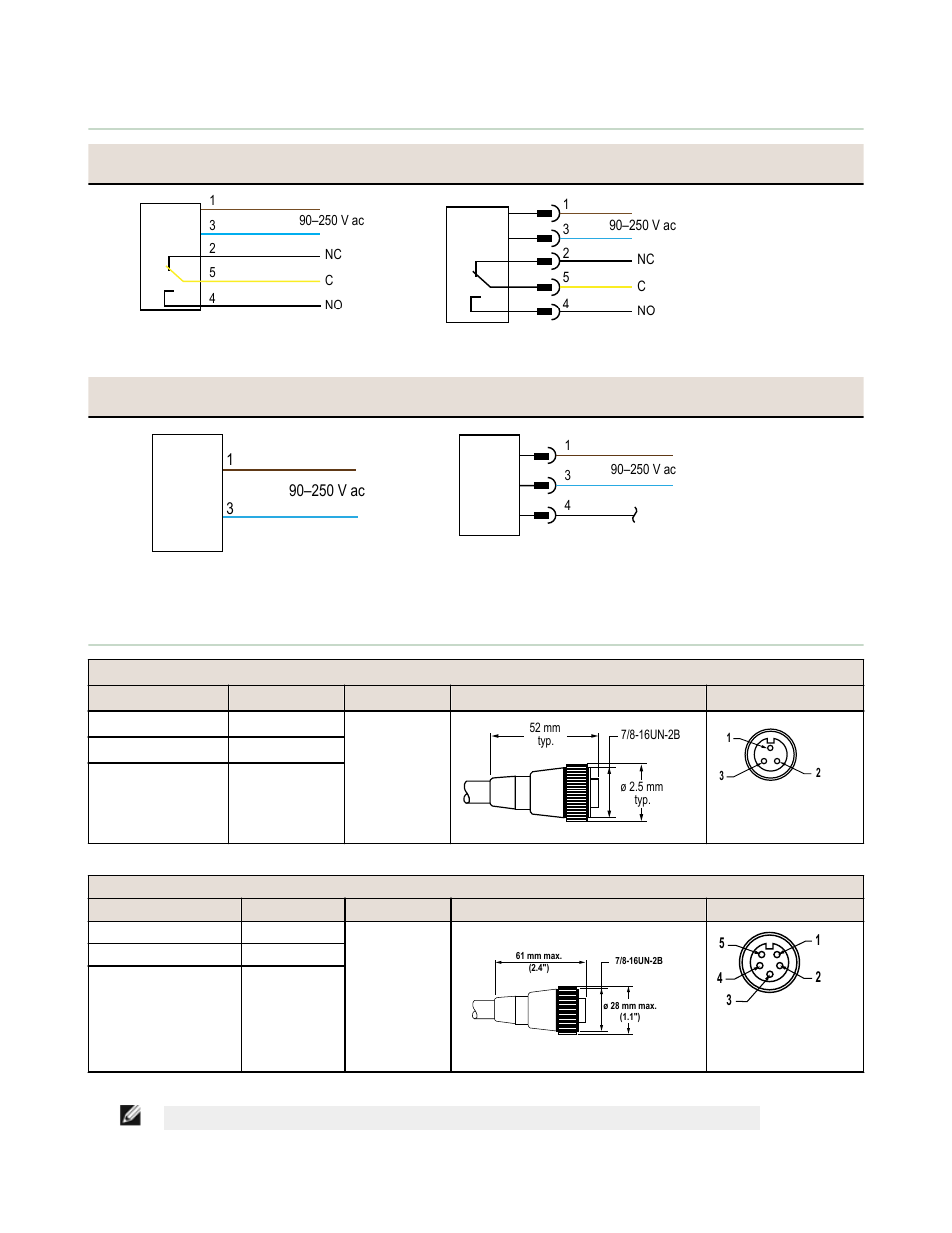 Wiring diagrams, Accessories | Banner Q45 Series User Manual | Page 9 / 10