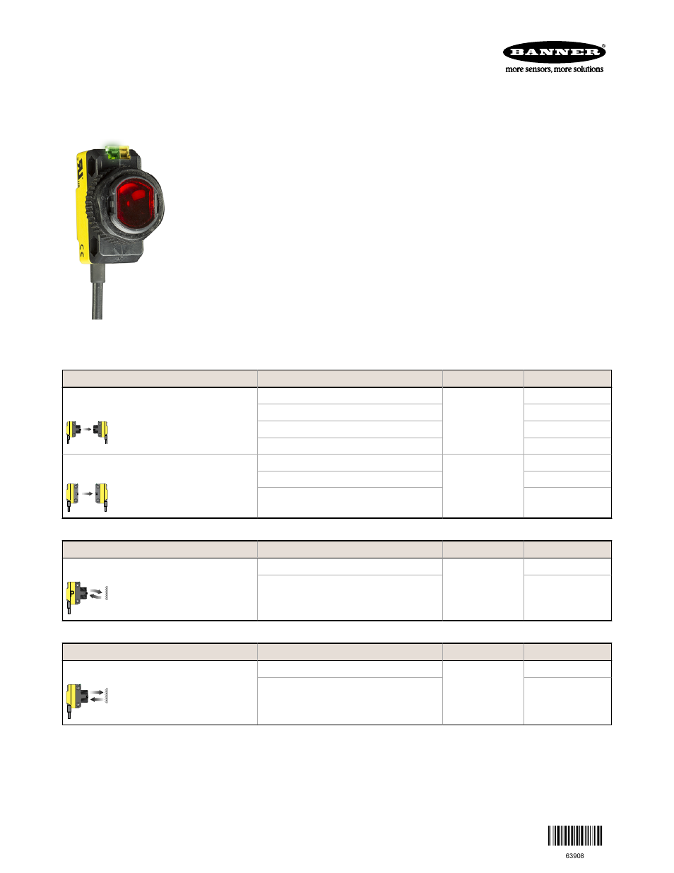 Banner WORLD-BEAM QS18 Standard Series User Manual | 10 pages