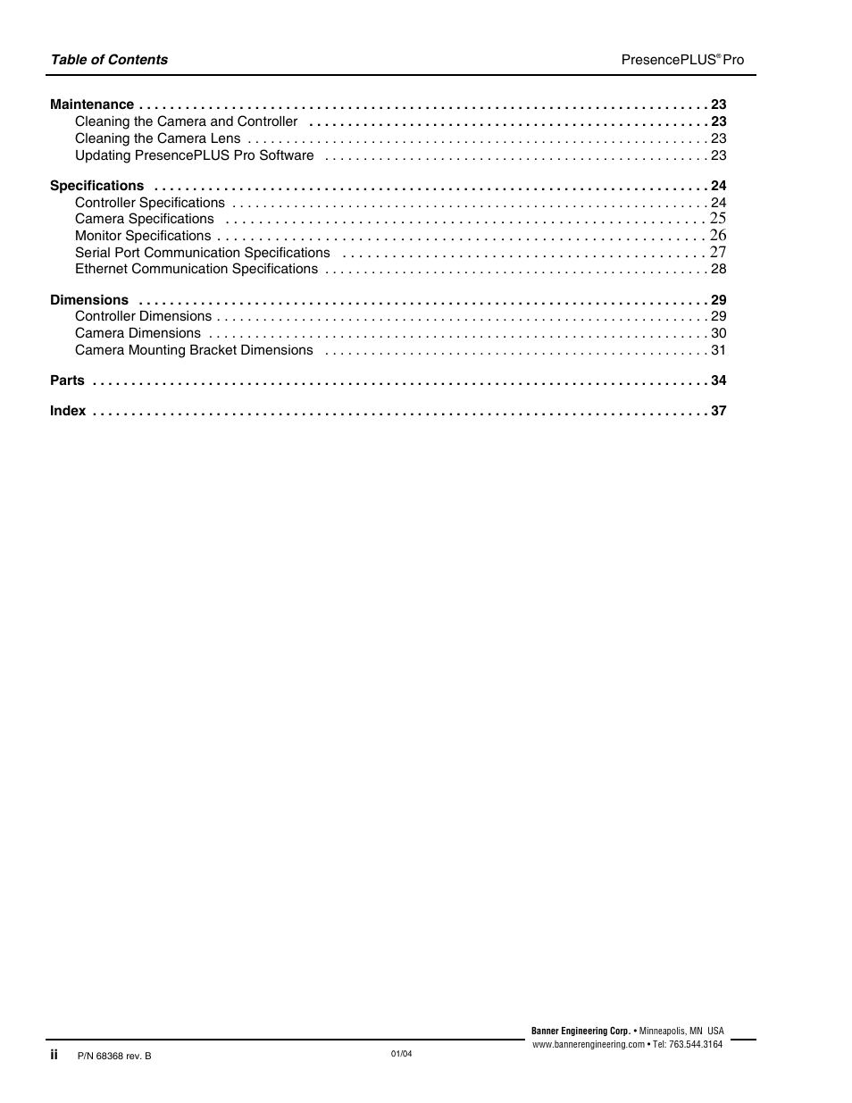 Banner PresencePLUS Pro—PRO Camera User Manual | Page 6 / 46