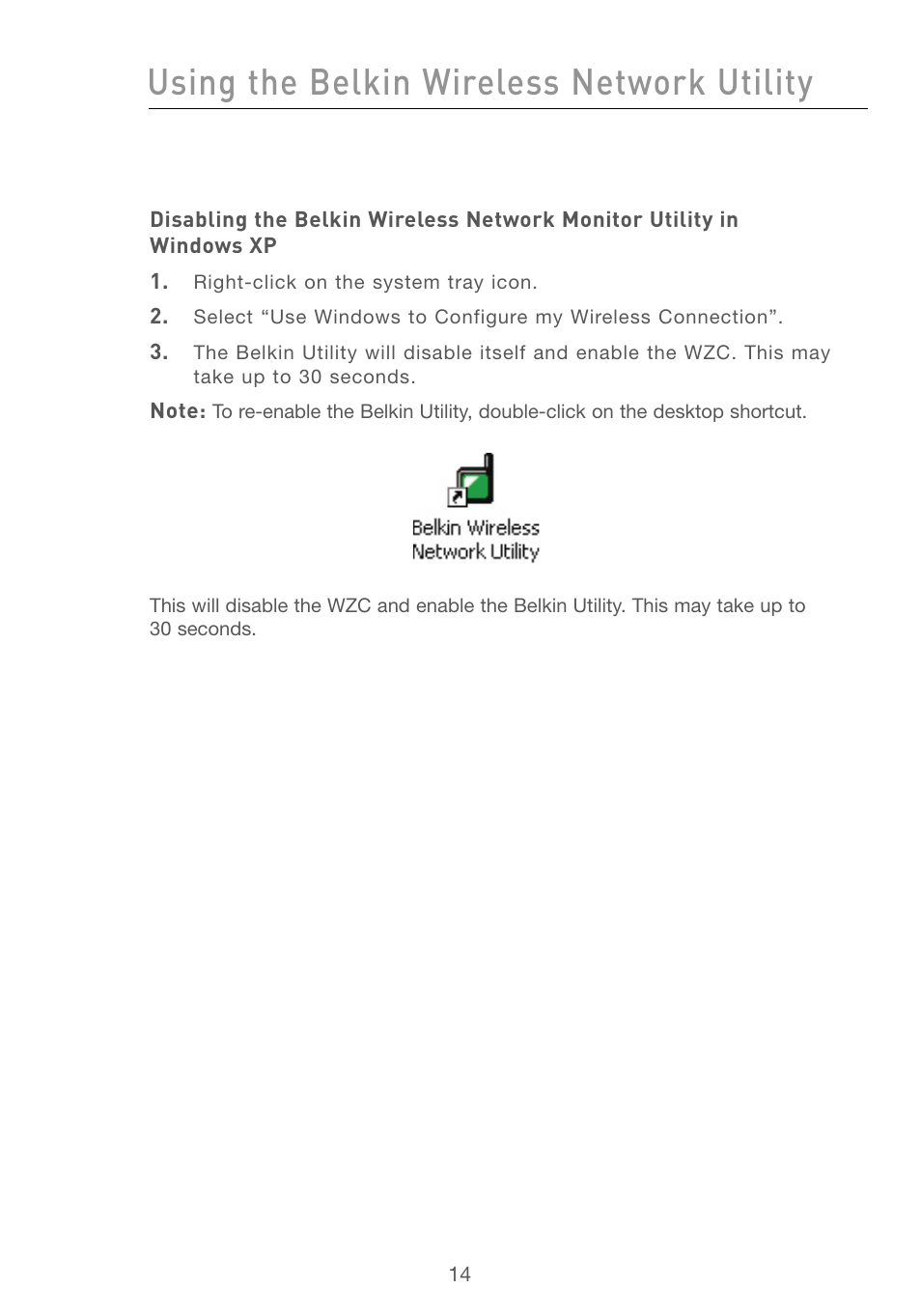 Using the belkin wireless network utility | Belkin F5D6051 User Manual | Page 16 / 42