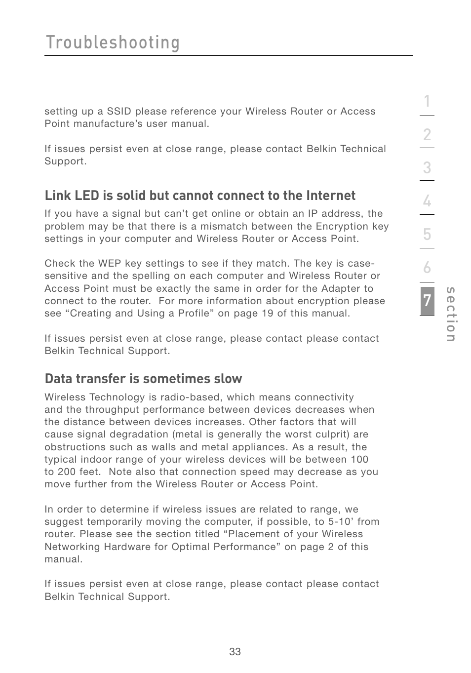 Troubleshooting | Belkin F5D6051 User Manual | Page 35 / 42