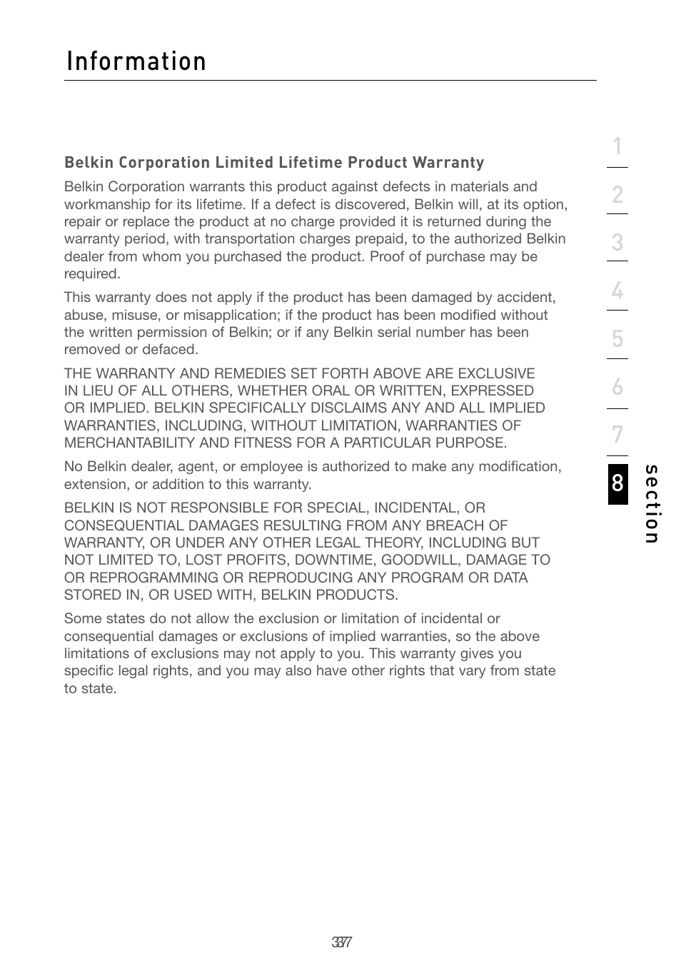 Information | Belkin F5D6051 User Manual | Page 39 / 42