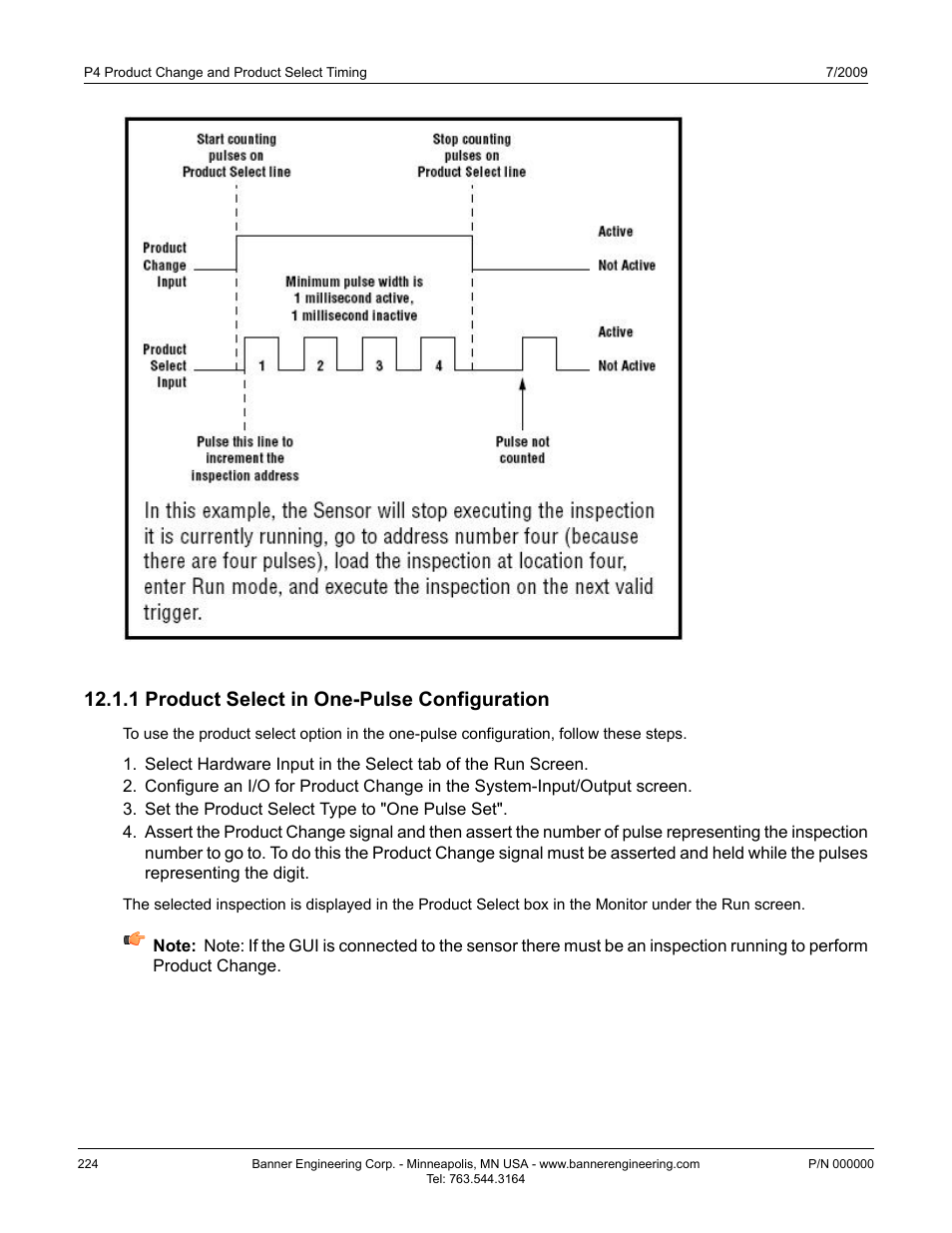 1 product select in one-pulse configuration | Banner PresencePLUS P4 Series User Manual | Page 224 / 254