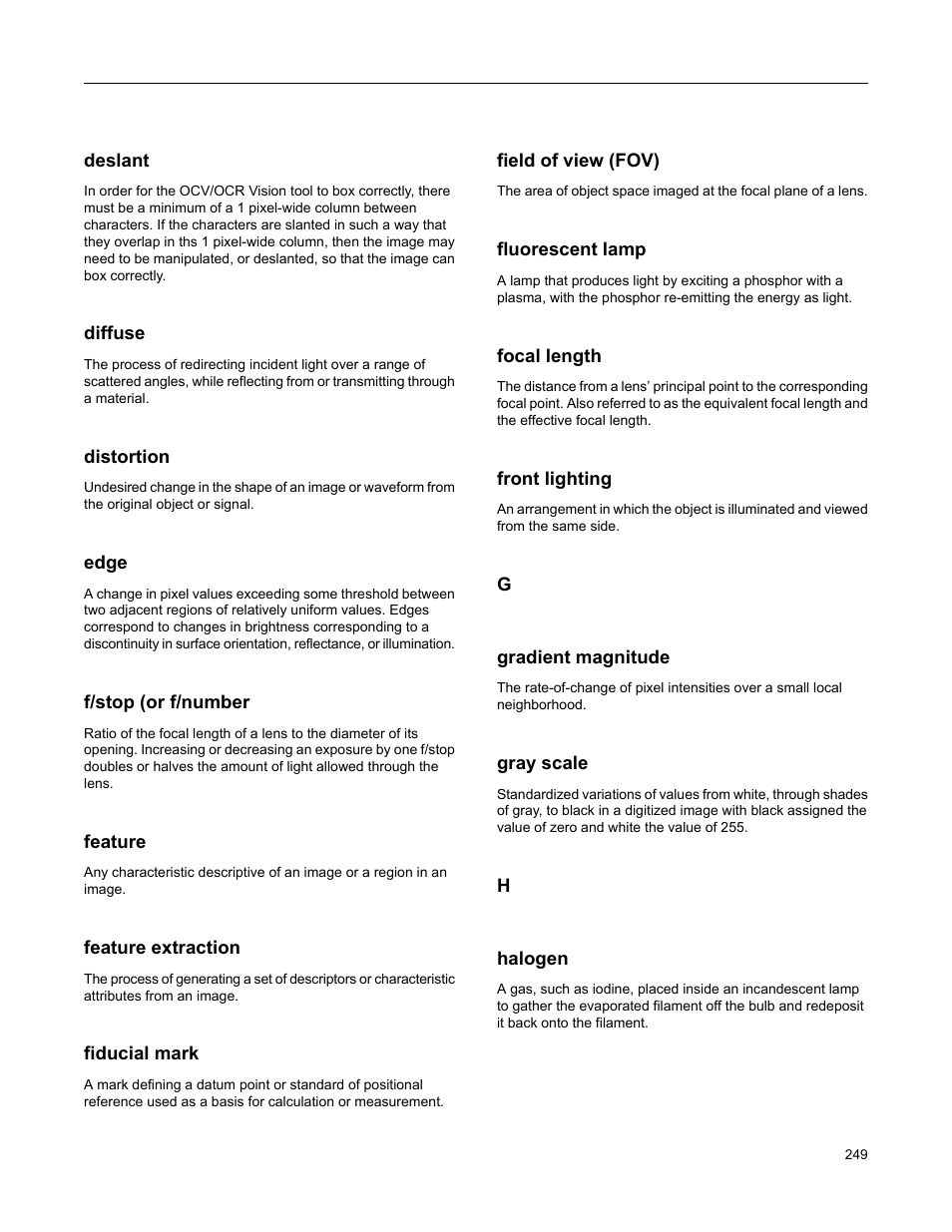 Banner PresencePLUS P4 Series User Manual | Page 249 / 254