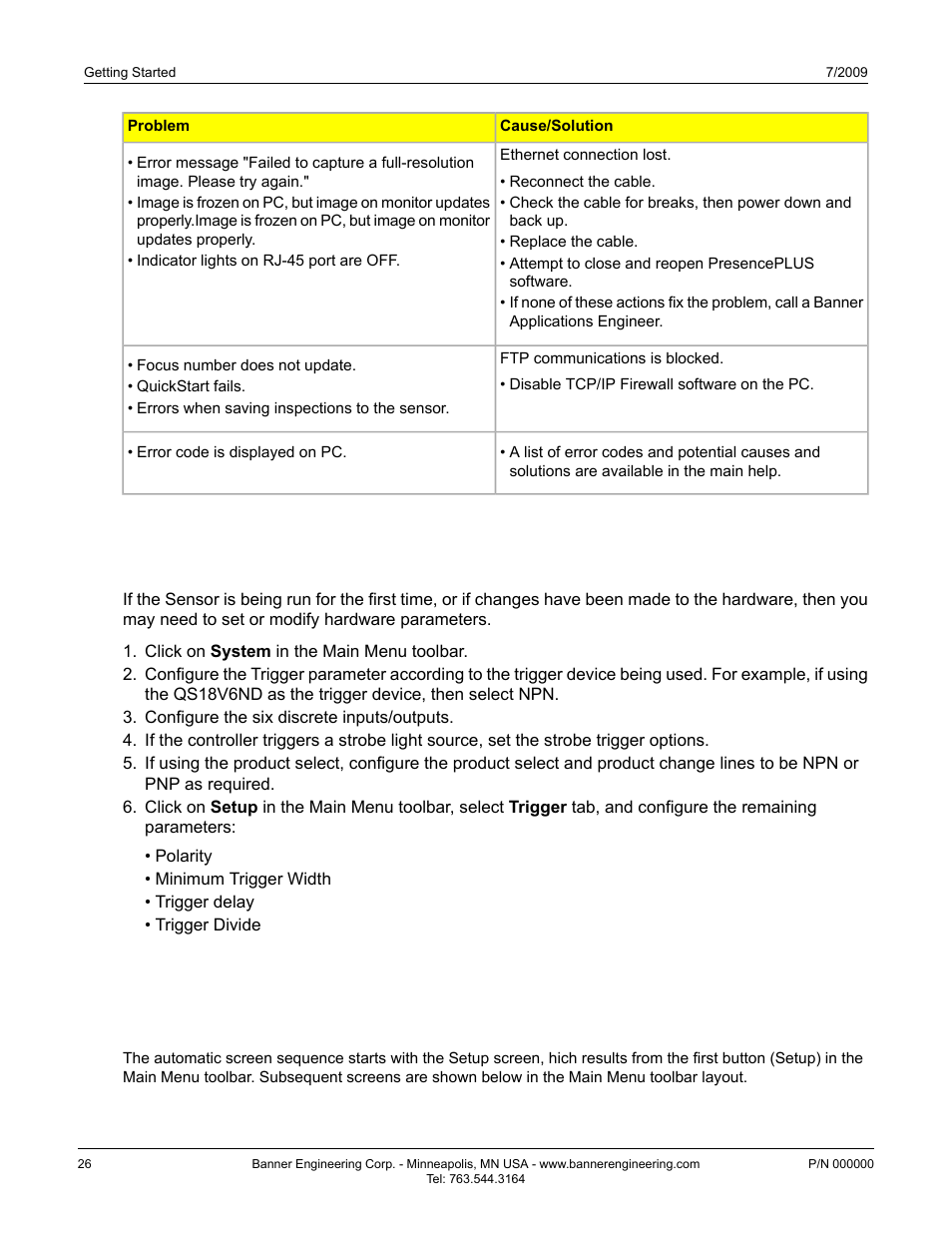 4 setting up hardware parameters, 5 building an inspection | Banner PresencePLUS P4 Series User Manual | Page 26 / 254