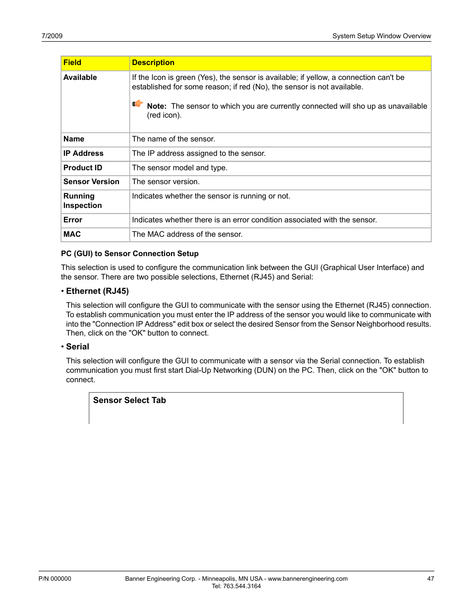 Banner PresencePLUS P4 Series User Manual | Page 47 / 254