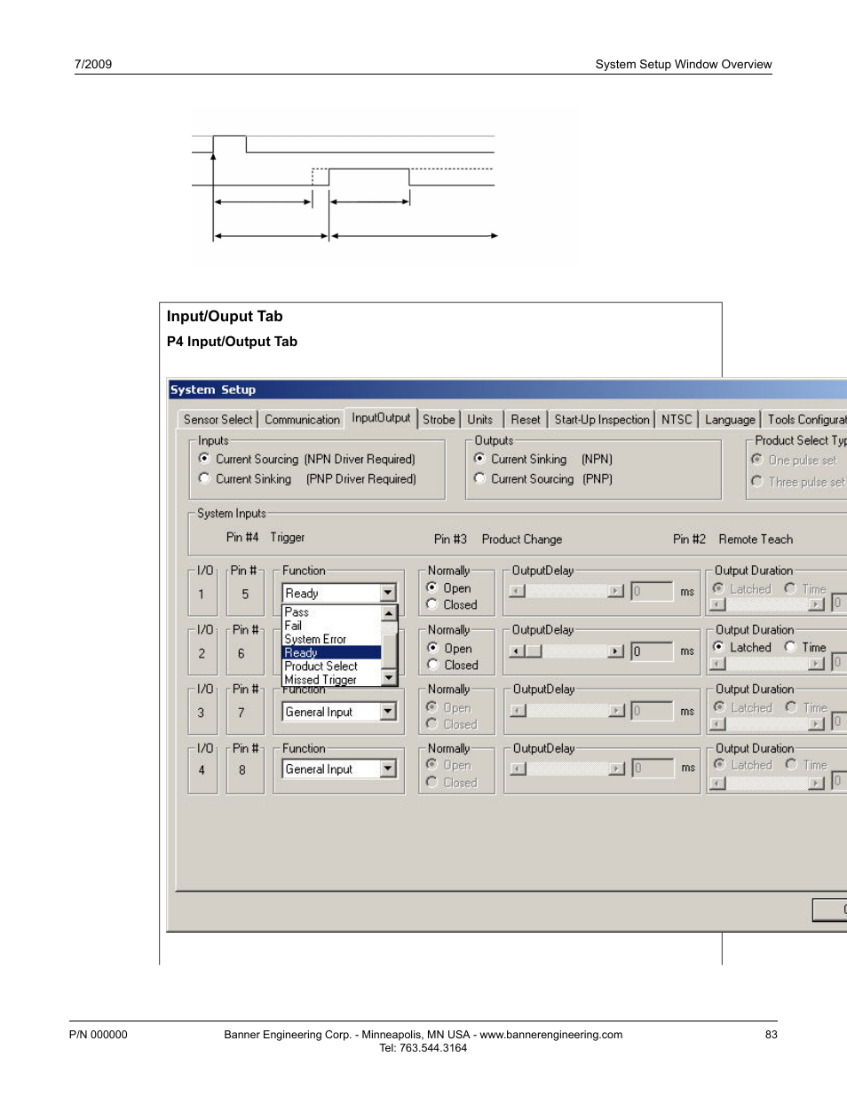 Input/ouput tab | Banner PresencePLUS P4 Series User Manual | Page 83 / 254