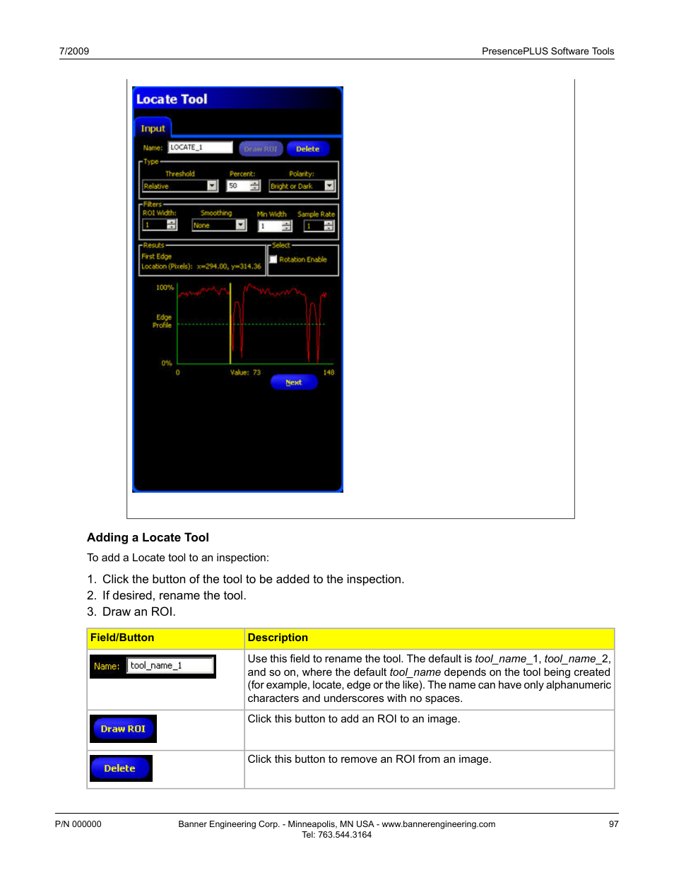 Adding a locate tool | Banner PresencePLUS P4 Series User Manual | Page 97 / 254